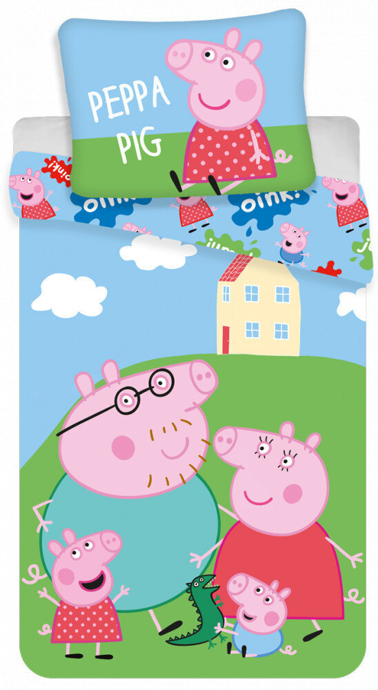 Peppa Pig House Lasten vuodevaatesetti (small) 100×135 cm, 40×60 cm hinta ja tiedot | Vuodevaatteet lapsille | hobbyhall.fi