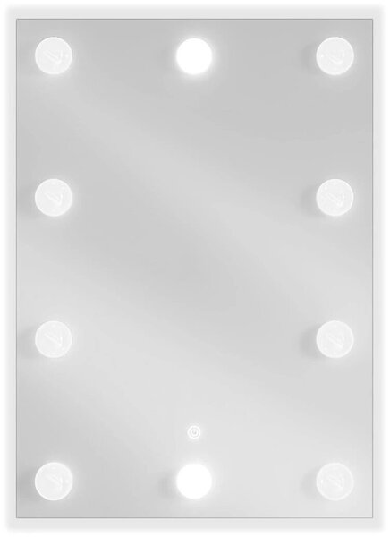 Kylpyhuoneen peili Mexen Dona Led-valolla, 50 x 70 cm, hopeinen viimeistely