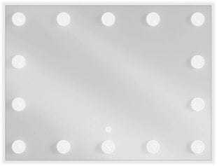 Kylpyhuoneen peili Mexen Dona Led-valaistuksella, 80 x 60 cm, hopeinen viimeistely. hinta ja tiedot | Kylpyhuonepeilit | hobbyhall.fi