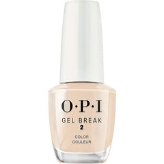 Seerumilla rikastettu kynsilakkapohja OPI Gel Break Barely Beige 15 ml hinta ja tiedot | Kynsilakat ja kynsienhoitotuotteet | hobbyhall.fi