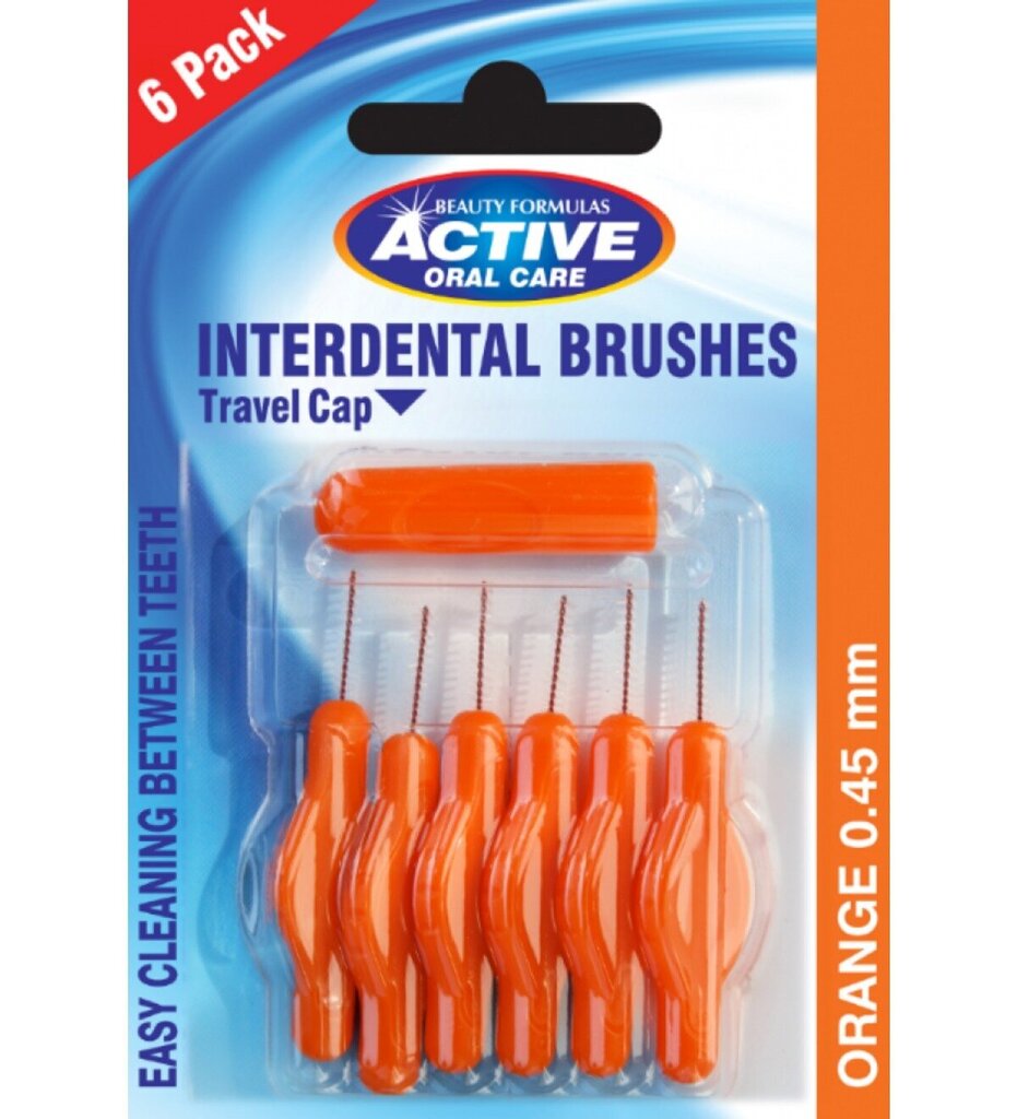 Active Oral Care Hampaidenväliset harjat hammasvälien puhdistusaineet 0,45mm 6 kpl. hinta ja tiedot | Suuhygienia | hobbyhall.fi