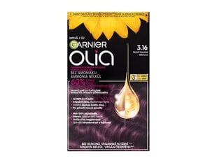Öljypohjainen pysyvä hiusväri ilman ammoniakkia, Garnier Olia 3.16 Deep Violet hinta ja tiedot | Hiusvärit | hobbyhall.fi