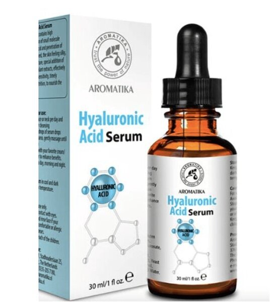 Aromatika Hyaluronihapposeerumi kasvoille ja kaulalle, 30 ml