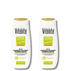 Vitélite Citrus tasapainottava shampoo rasvoittuville hiuksille, 2x250 ml hinta ja tiedot | Shampoot | hobbyhall.fi