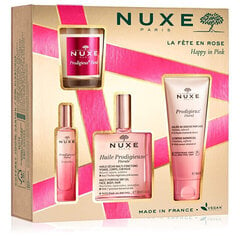 Lahjasetti Nuxe Happy In Pink naisille: parfum EDP, 15 ml + suihkugeeli, 100 ml + vartaloöljy, 100 ml + tuoksukynttilä, 70 g hinta ja tiedot | Nuxe Hajuvedet ja tuoksut | hobbyhall.fi