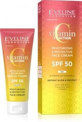 EVELINE Vitamin C 3xAction SPF 50 -kosteuttava kasvovoide, 30ml hinta ja tiedot | Eveline Cosmetics Kasvojenhoitotuotteet | hobbyhall.fi