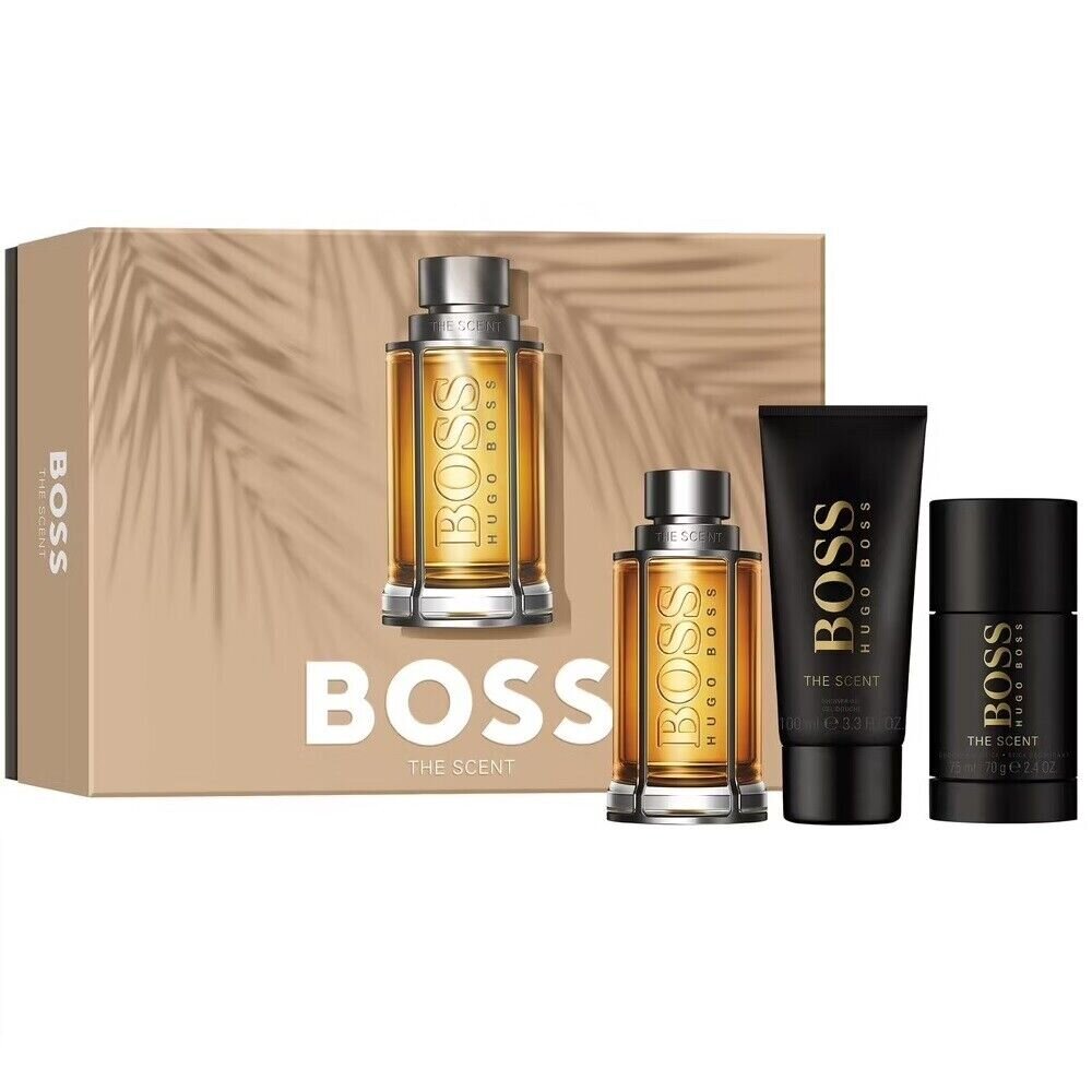 Hugo Boss BOSS Tuoksusetti miehille (EDT 100 ml + suihkugeeli 100 ml + deodorantti, 75 ml) hinta ja tiedot | Miesten hajuvedet | hobbyhall.fi