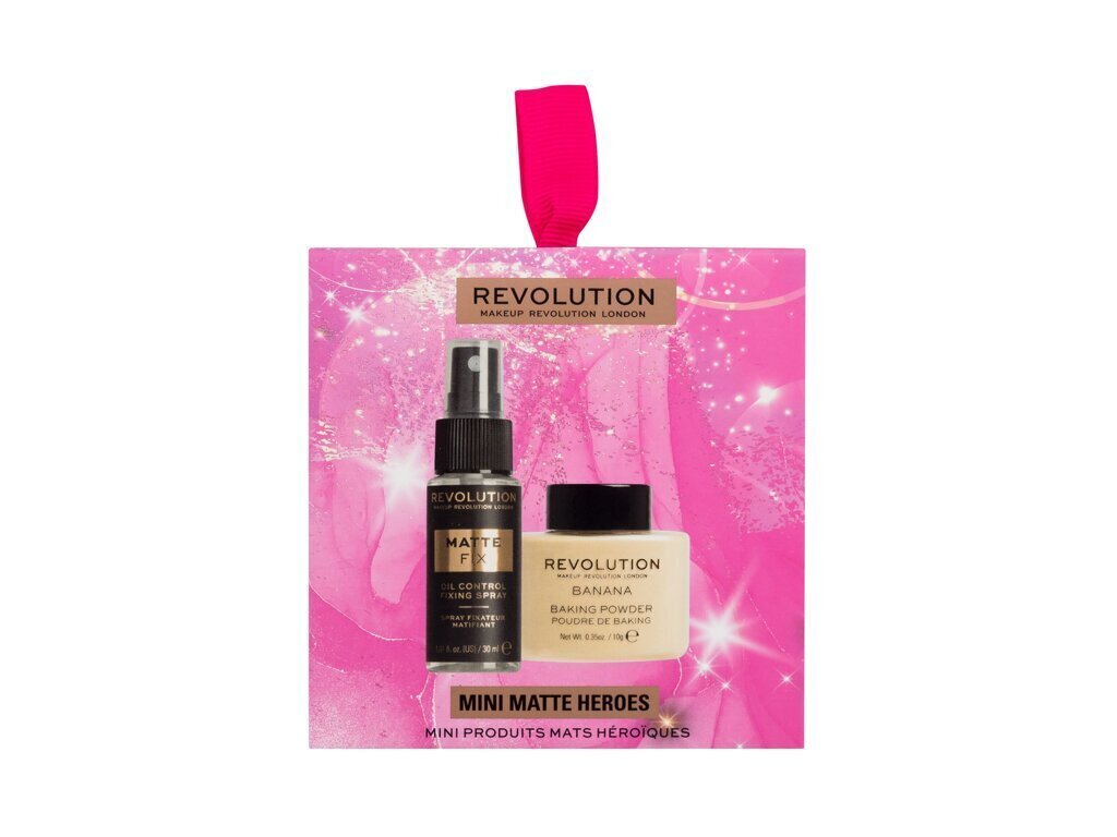 Kosmetiikkasetti Makeup Revolution London: meikinkiinnitysaine, 30 ml + irtopuuteri, 10 g hinta ja tiedot | Meikkivoiteet ja puuterit | hobbyhall.fi