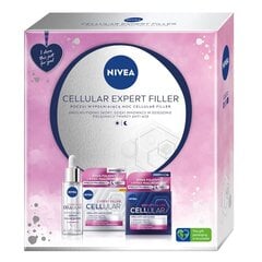 Kosmetiikkasarja Nivea Cellular Expert Filler: päivävoide, 50 ml + yövoide, 50 ml + kasvoseerumi, 30 ml hinta ja tiedot | Kasvovoiteet | hobbyhall.fi