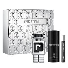 Kosmetiikkasetti Paco Rabanne Phantom miehille: Hajuvesi EDT, 100 ml + deodorantti, 150 ml + eau de toilette EDT, 10 ml hinta ja tiedot | Miesten hajuvedet | hobbyhall.fi