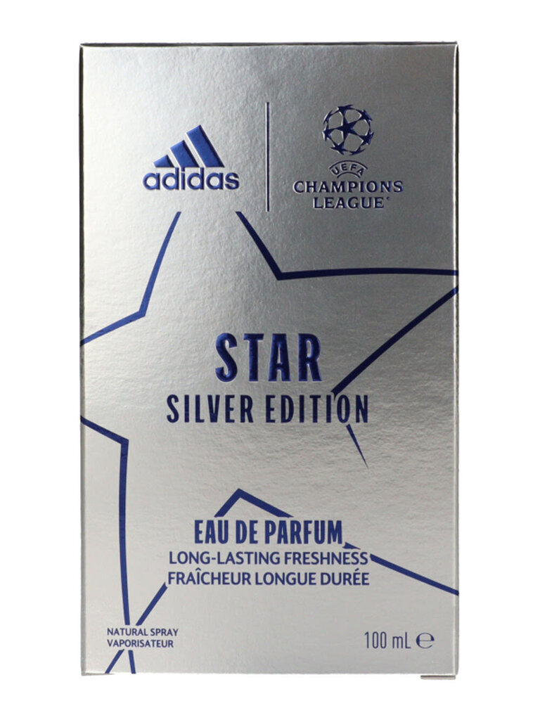 Hajuvesi Adidas Uefa Champions League Star Silver Edition EDP miehille 100 ml hinta ja tiedot | Miesten hajuvedet | hobbyhall.fi