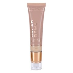 Makeup Revolution Superdewy Skin Tint - Toning moisturizer 55 ml Light #F3E2D2 hinta ja tiedot | Meikkivoiteet ja puuterit | hobbyhall.fi