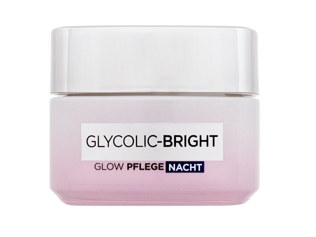 Yökasvovoide L'Oréal Paris Glycolic-Bright Glowing naisille, 50 ml hinta ja tiedot | Kasvovoiteet | hobbyhall.fi