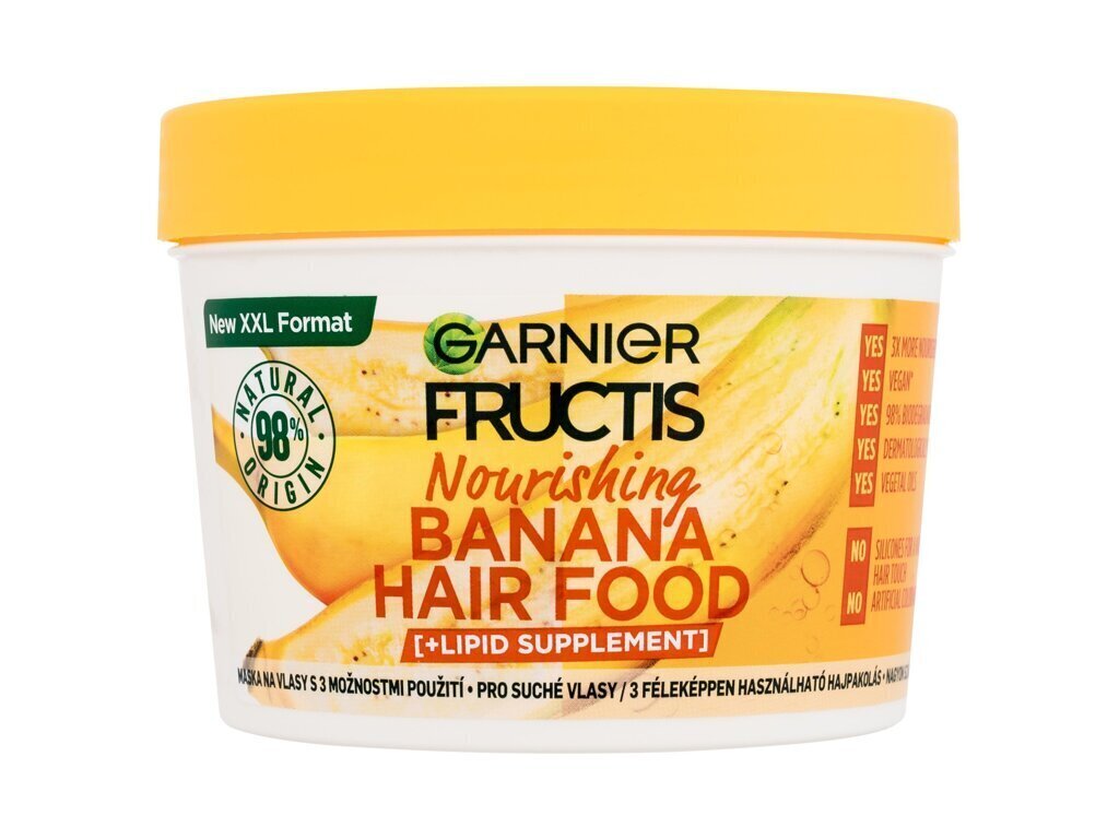 Hiusnaamio Garnier Fructis Hair Food banaani, 400ml hinta ja tiedot | Naamiot, öljyt ja seerumit | hobbyhall.fi