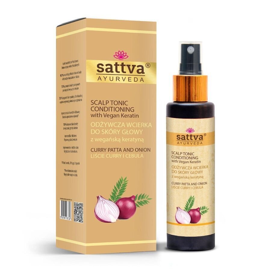 Hiusvoide Sattva Ayurveda Curry Pata Sipuli, 100 ml hinta ja tiedot | Hiusnaamiot, öljyt ja seerumit | hobbyhall.fi