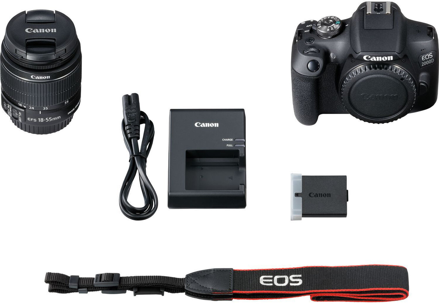 Canon EOS 2000D + 18-55mm III Kit, musta hinta ja tiedot | Kamerat | hobbyhall.fi