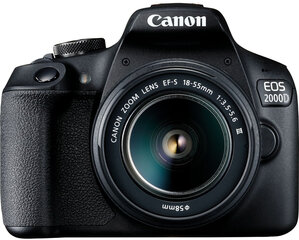 Canon EOS 2000D + 18-55mm III Kit, musta hinta ja tiedot | Kamerat | hobbyhall.fi