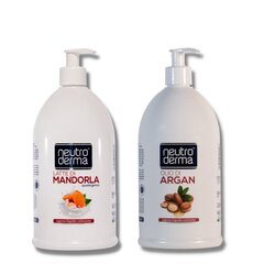 Neutroderma mantelimaito ja arganöljy käsisaippuasetti, 2x1000 ml hinta ja tiedot | Neutroderma Vartalonhoito | hobbyhall.fi