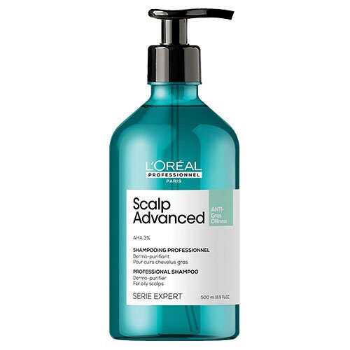 Puhdistava shampoo rasvaisille hiuksille L'oreal Serie Expert Scalp Advanced, 500 ml 500 ml hinta ja tiedot | Shampoot | hobbyhall.fi