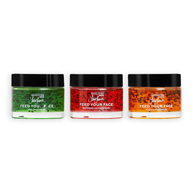 Kasvonaamiosarja Makeup Revolution Skincare X Jake Jamie Fruity Mask Trio, 50 ml, 3 kpl. hinta ja tiedot | Kasvonaamiot ja silmänalusaamiot | hobbyhall.fi