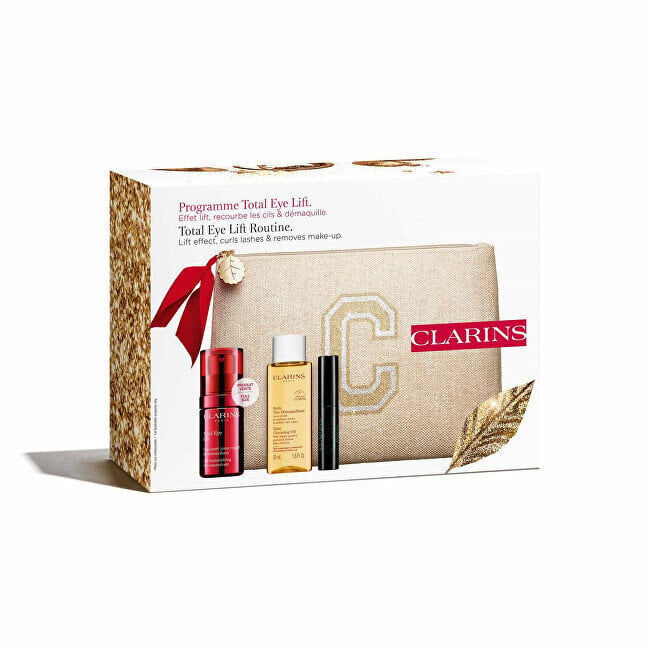 Kasvojenhoitolahjasetti Clarins Total Eye Lift Gift Set naisille: silmänympärysvoide Total Eye Lift, 15 ml + meikinpuhdistusöljy Total Clean sing Oil, 50 ml + ripsiväri Supra Lift & Curl, 3 ml + kosmetiikka hinta ja tiedot | Kasvovoiteet | hobbyhall.fi