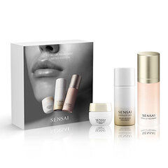 Kasvojenhoitolahjasetti Sensai Total Lip Treatment Gift Set naisille: yö/päivävoide Micro Mousse Treatment, 30 ml + huulivoide Total Lip Treatment, 15 ml + kirkastava voide Illuminate Cream, 6 ml hinta ja tiedot | Kasvovoiteet | hobbyhall.fi