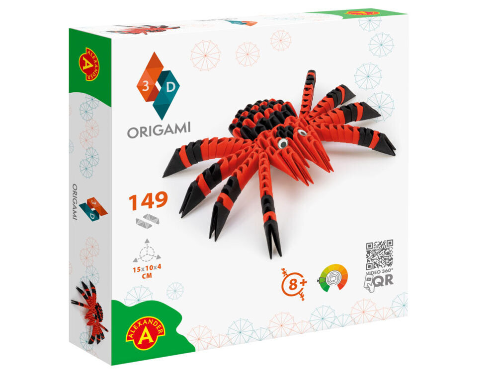 Alexander 3D origami luova setti, hämähäkki hinta ja tiedot | Kehittävät lelut | hobbyhall.fi