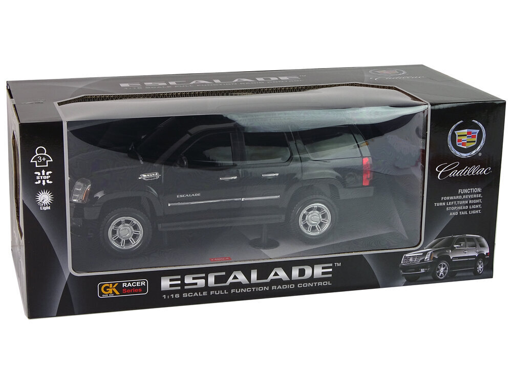 Cadillac Escalade R/C 1:16 kauko-ohjattava auto, musta hinta ja tiedot | Poikien lelut | hobbyhall.fi