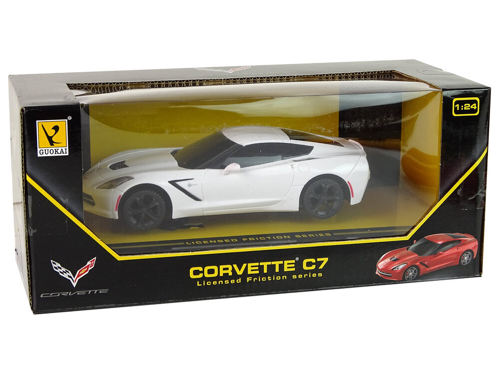 Corvette C7 1:24 kauko-ohjattava auto, valkoinen hinta ja tiedot | Poikien lelut | hobbyhall.fi