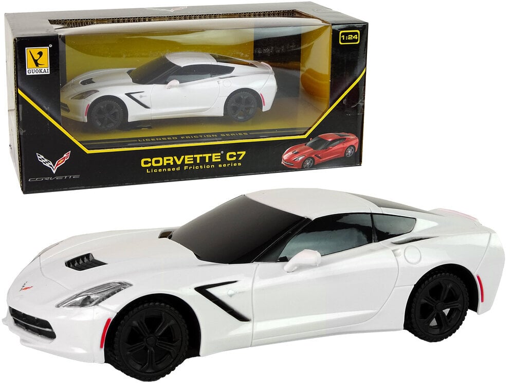 Corvette C7 1:24 kauko-ohjattava auto, valkoinen hinta ja tiedot | Poikien lelut | hobbyhall.fi