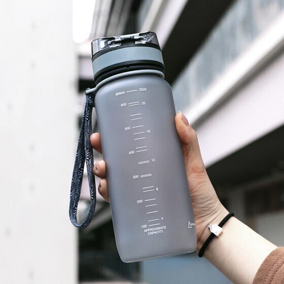 Juomapullo UZSPACE TRITAN 650 ml, BPA-vapaa muovi - musta hinta ja tiedot | Juomapullot | hobbyhall.fi