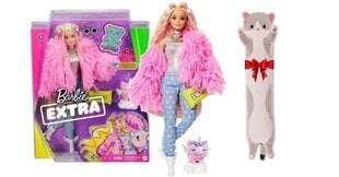 Nukke Barbie Mattel Extra ja lahjatyyny Cat, 50 cm hinta ja tiedot | Tyttöjen lelut | hobbyhall.fi