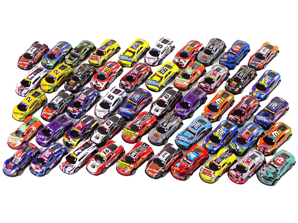 Resoraki Cars -urheiluautosetti, 50 kpl hinta ja tiedot | Poikien lelut | hobbyhall.fi