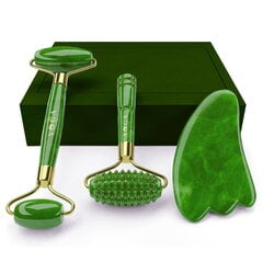 YogaSuper Kasvojen hierontalaite Jade Roller & Gua Sha Tool hinta ja tiedot | Kasvojen puhdistus- ja hierontalaitteet | hobbyhall.fi