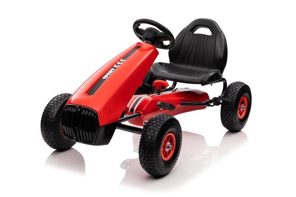 Poljinkäyttöinen go-kart, punainen hinta ja tiedot | Poikien lelut | hobbyhall.fi