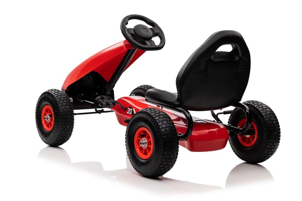 Poljinkäyttöinen go-kart, punainen hinta ja tiedot | Poikien lelut | hobbyhall.fi