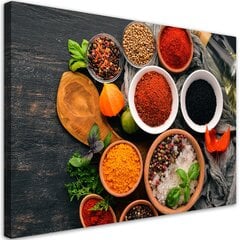 Kuva kankaalle, Tuoreet mausteet keittiössä hinta ja tiedot | Taulut | hobbyhall.fi