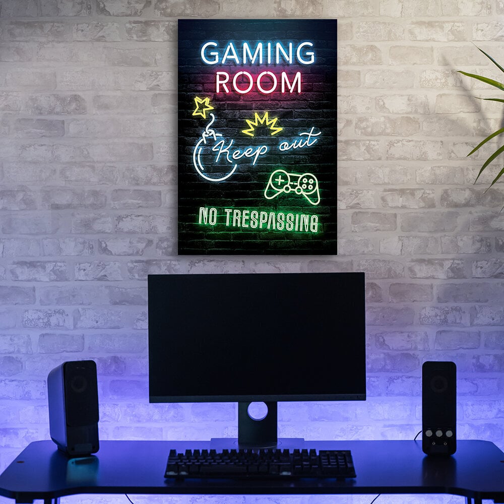 Kuva kankaalle, Gaming room hinta ja tiedot | Taulut | hobbyhall.fi