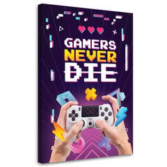 Kuva kankaalle, Gamers never die hinta ja tiedot | Taulut | hobbyhall.fi