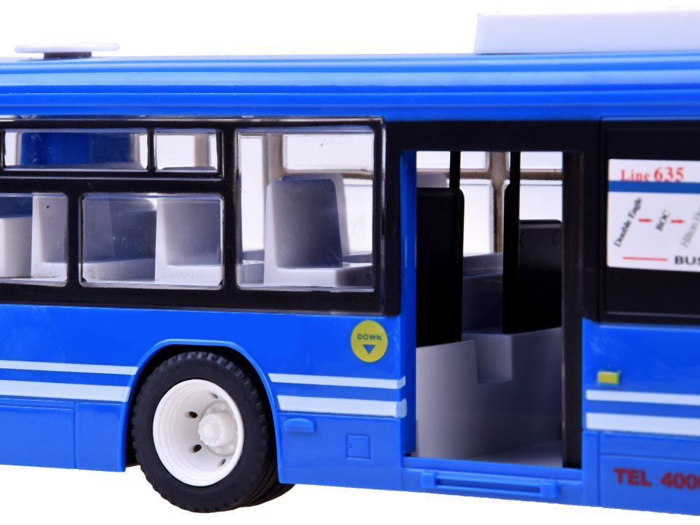 Suuri linja-auto, jossa on avattavat ovet, sininen hinta ja tiedot | Poikien lelut | hobbyhall.fi
