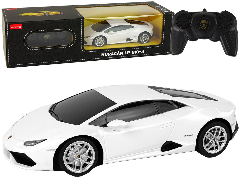 Lamborghini Huracan kauko-ohjattava auto, 1:24, valkoinen hinta ja tiedot | Poikien lelut | hobbyhall.fi