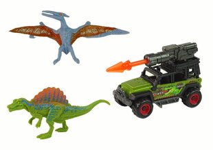 Dinosaurus hahmot ja auto setti, oranssi hinta ja tiedot | Poikien lelut | hobbyhall.fi