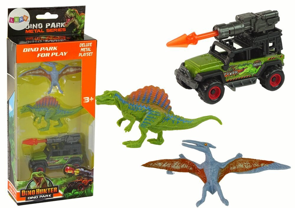 Dinosaurus hahmot ja auto setti, oranssi hinta ja tiedot | Poikien lelut | hobbyhall.fi