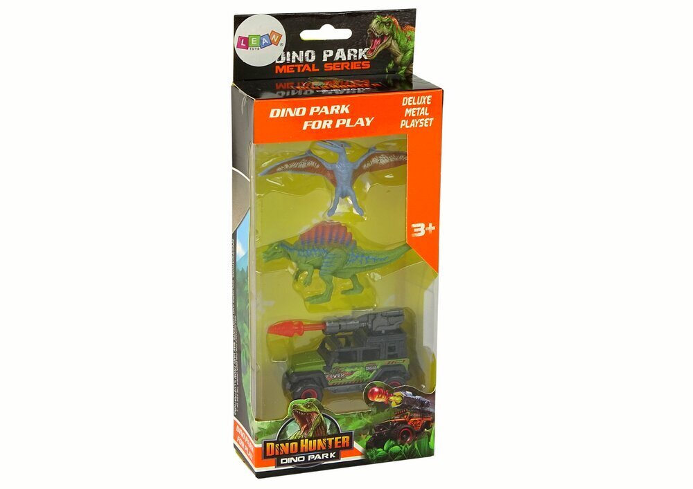 Dinosaurus hahmot ja auto setti, oranssi hinta ja tiedot | Poikien lelut | hobbyhall.fi