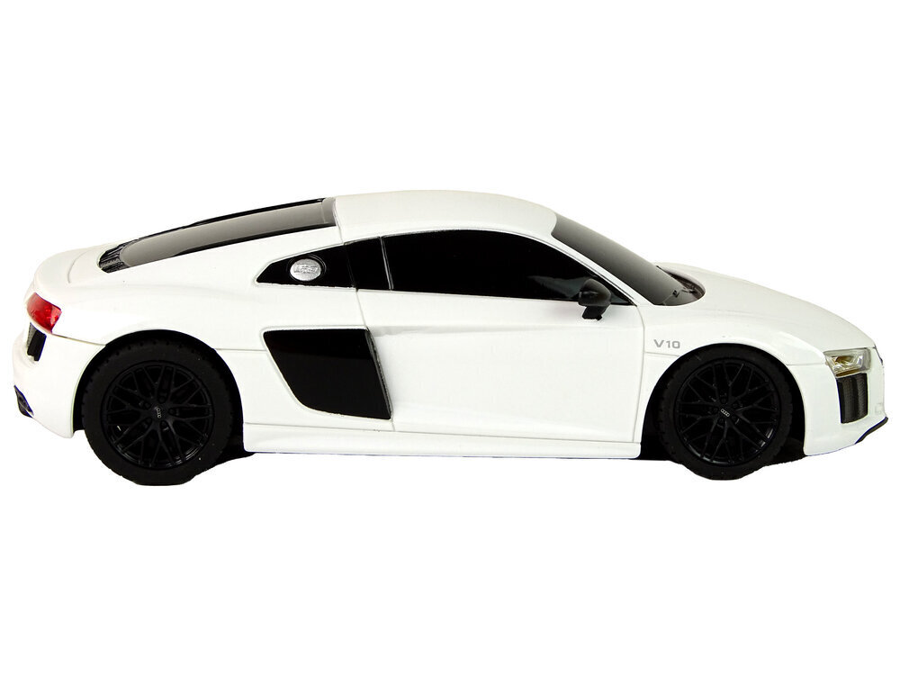 Audi R8 kauko-ohjattava auto, 1:24, valkoinen hinta ja tiedot | Poikien lelut | hobbyhall.fi