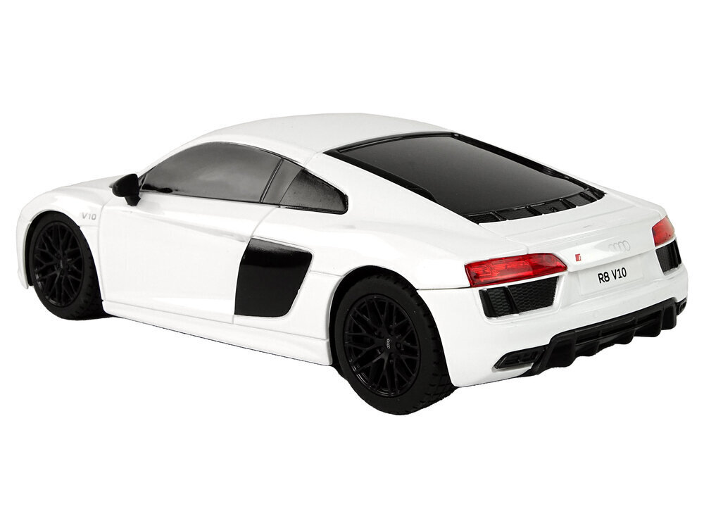 Audi R8 kauko-ohjattava auto, 1:24, valkoinen hinta ja tiedot | Poikien lelut | hobbyhall.fi