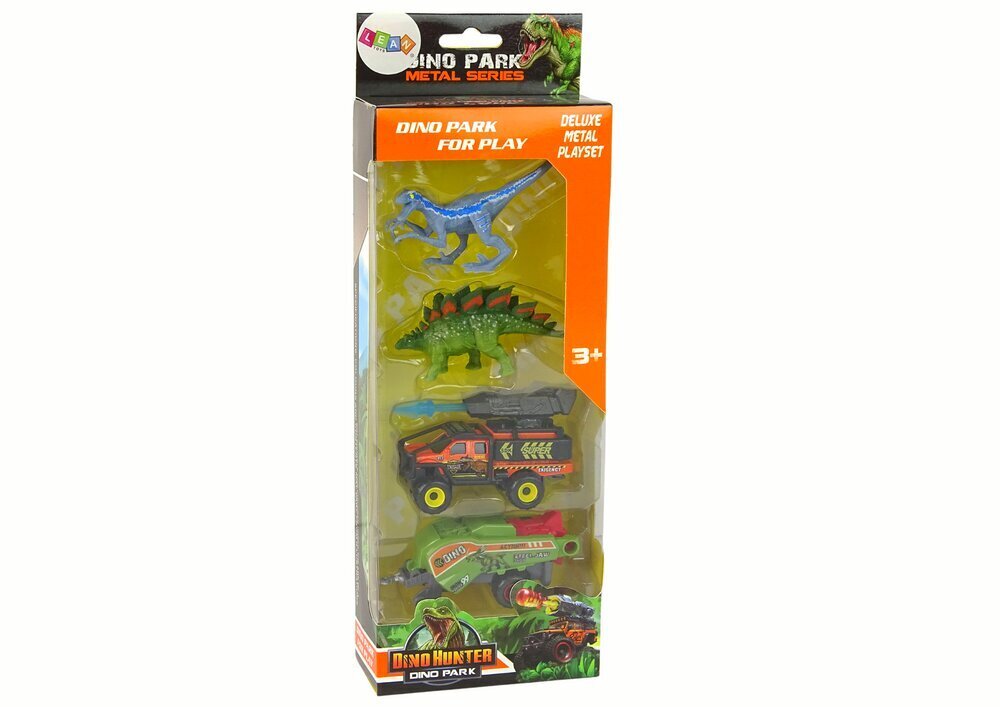 Dinosaurus, auto ja perävaunu setti, oranssi hinta ja tiedot | Poikien lelut | hobbyhall.fi