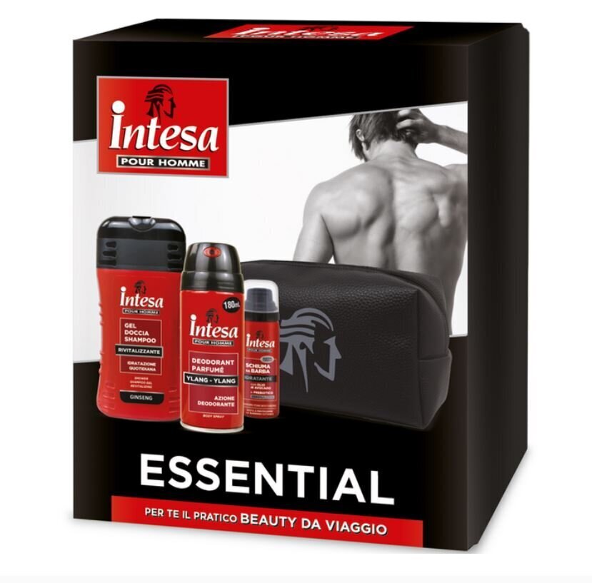 Vartalonhoitosetti Intesa Essential miehille: deodorantti, 180 ml + shampoo-suihkugeeli, 250 ml + partavaahto, 50 ml hinta ja tiedot | Parranajo ja karvanpoisto | hobbyhall.fi