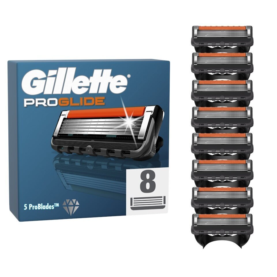 Miesten partakoneen päät Gillette Fusion Proglide, 8 kpl hinta ja tiedot | Parranajo ja karvanpoisto | hobbyhall.fi