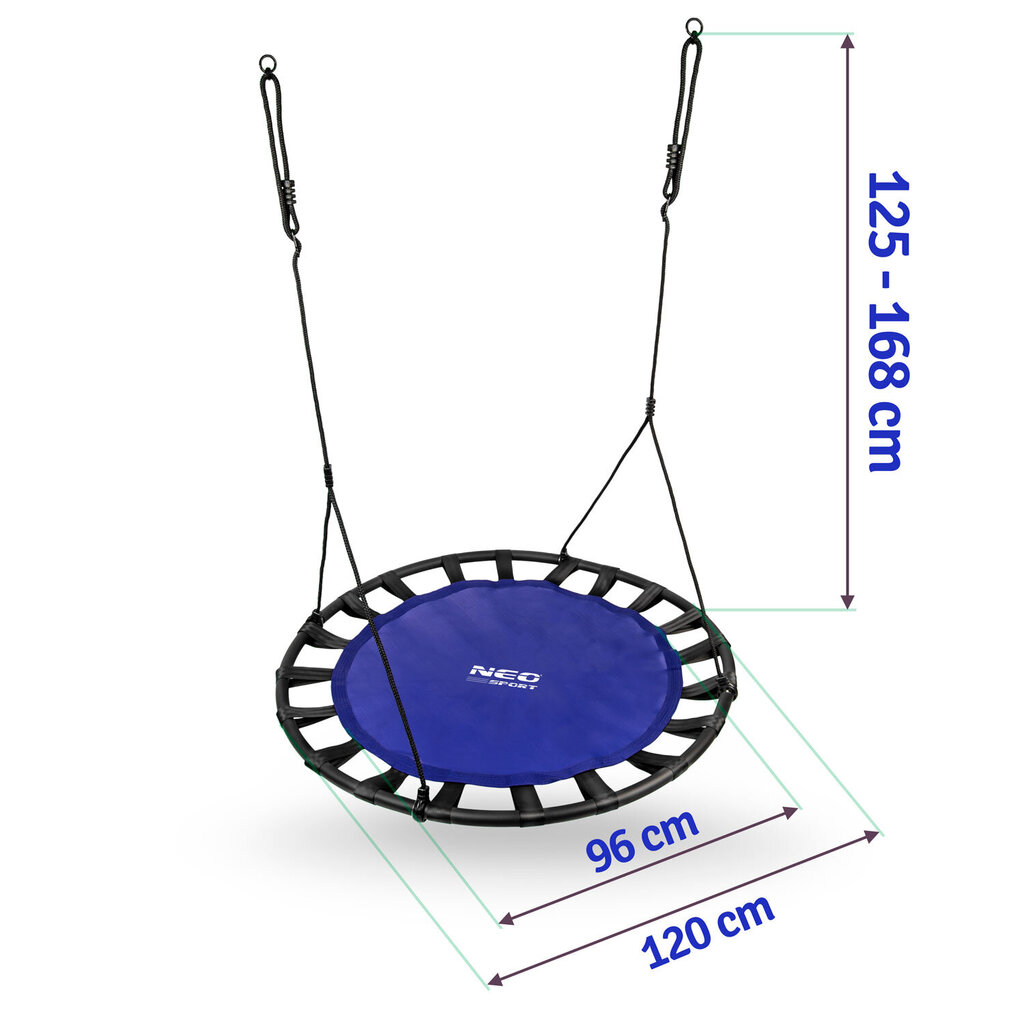 Keinu - pesä, XXL, 120 cm, sininen hinta ja tiedot | Keinut | hobbyhall.fi